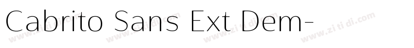 Cabrito Sans Ext Dem字体转换
